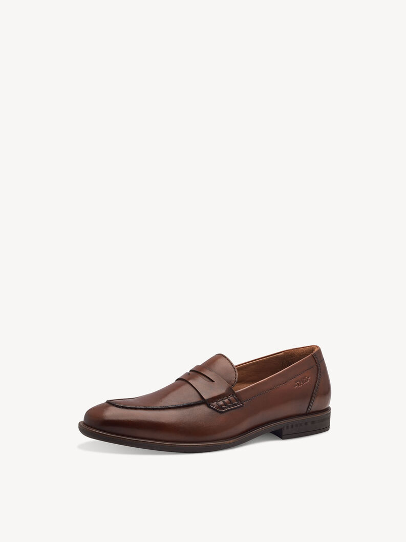 Slipper en cuir - marron, COGNAC, hi-res