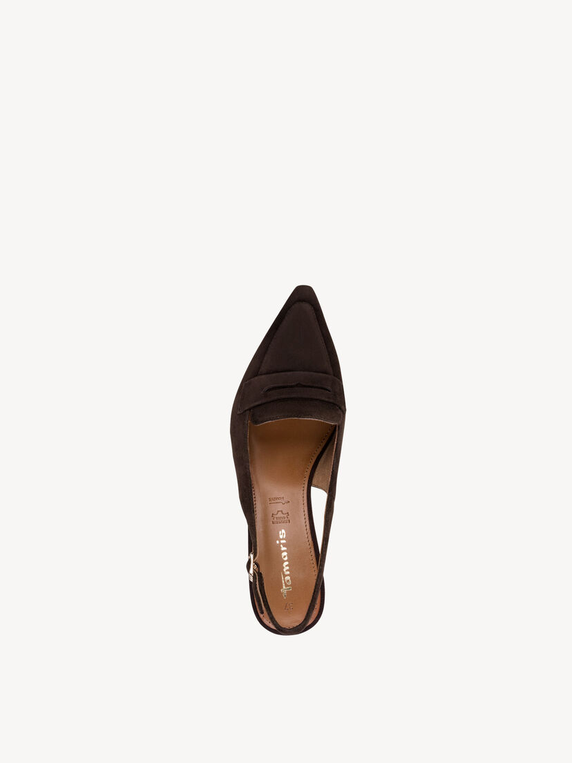 Leren Slingpumps - bruin, 304, hi-res