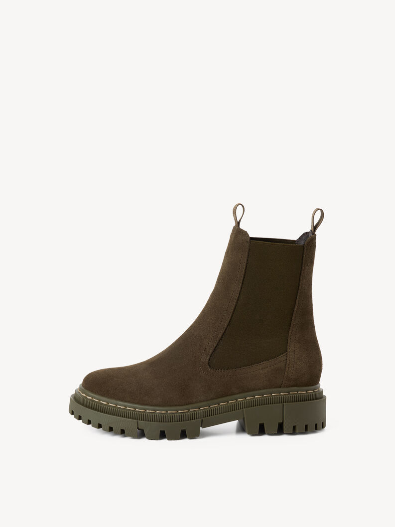 Leder Chelsea Boot - gr&uuml;n, OLIVE, hi-res
