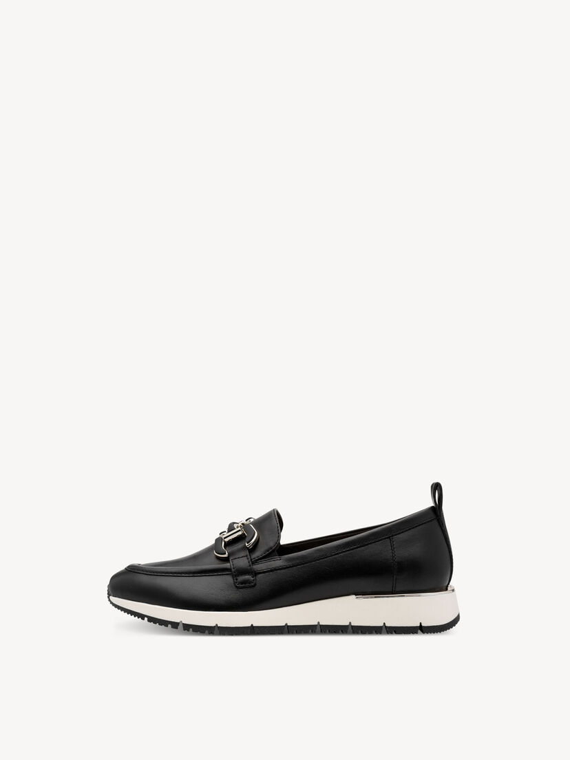 Leren Sneaker - zwart, BLACK LEATHER, hi-res