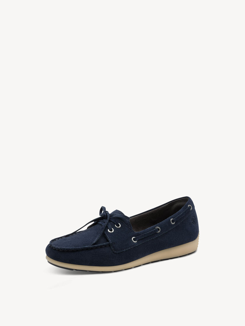 Leren Instappers - blauw, NAVY, hi-res