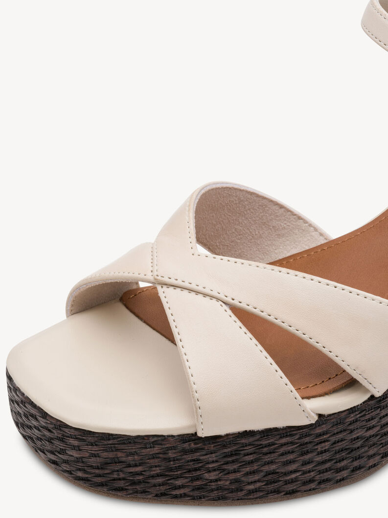 Heeled sandal, IVORY LEATHER, hi-res