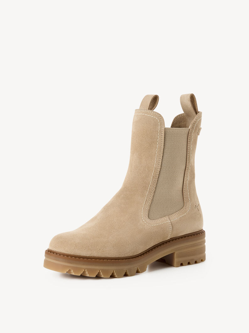 Leder Chelsea Boot - beige, BEIGE, hi-res