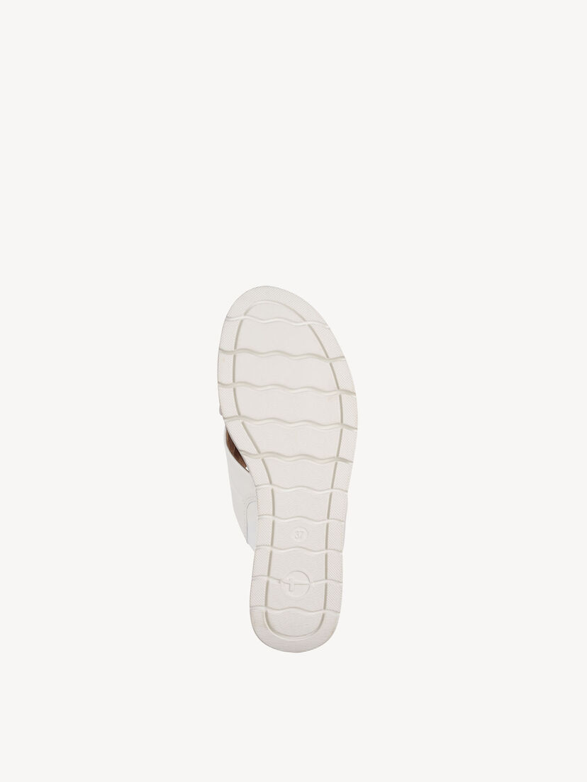 Leren Slipper - wit, WHITE, hi-res
