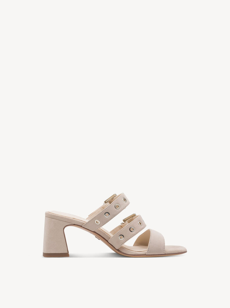Mule en cuir - beige, TAUPE, hi-res