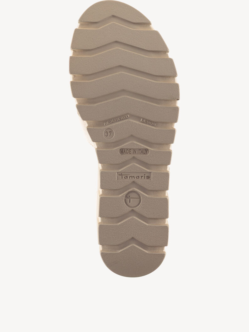 Ledersandalette - beige, TAUPE, hi-res
