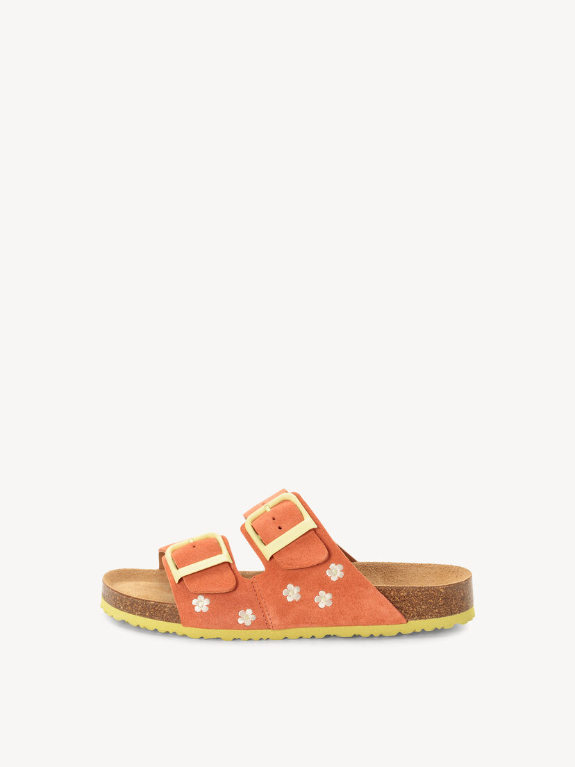 Leren Slipper - rood, CORAL COMB, hi-res