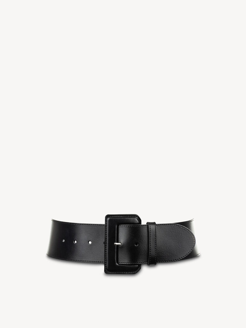 Leather Waist belt - black, black, hi-res
