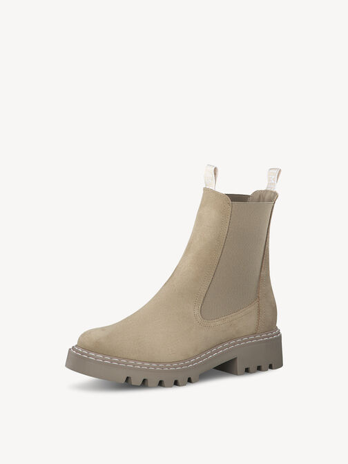 Leder Chelsea Boot - beige, BEIGE SUED.UNI, hi-res