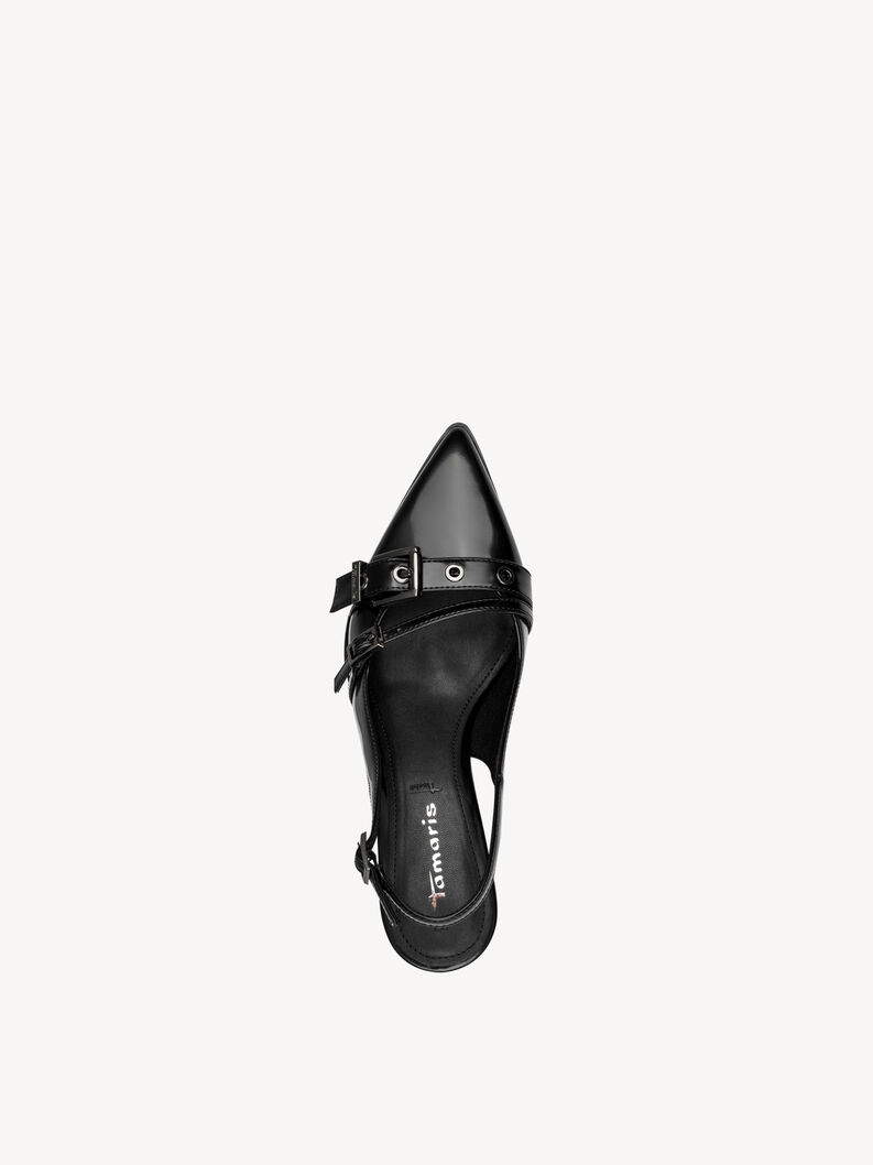 Klapki sling - czarny, BLACK, hi-res