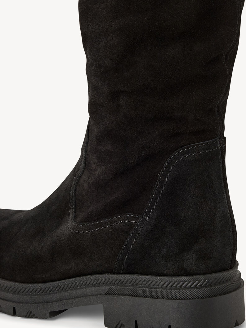Bottes en cuir - noir, BLACK, hi-res