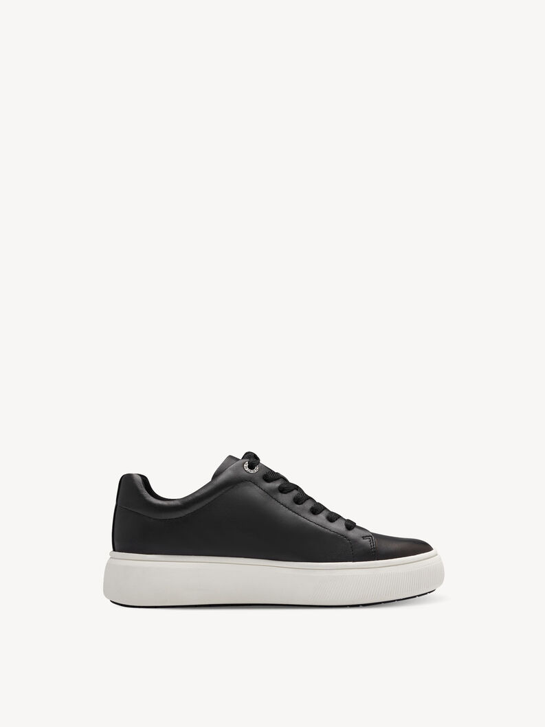 Leather Sneaker - black, BLACK LEATHER, hi-res