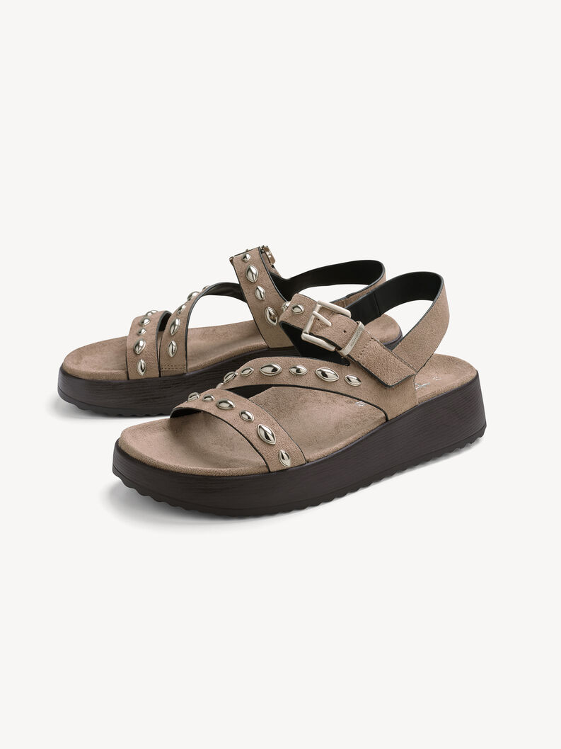 Sandale &agrave; talon, TAUPE, hi-res