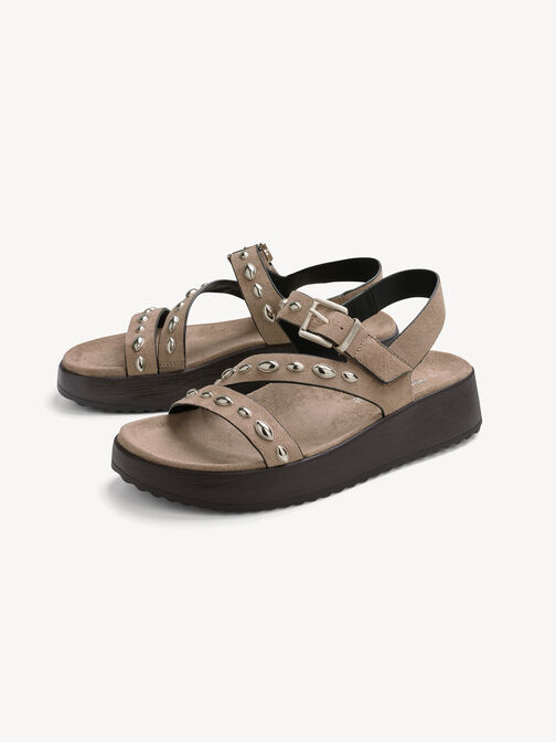 Sandale &agrave; talon, TAUPE, hi-res