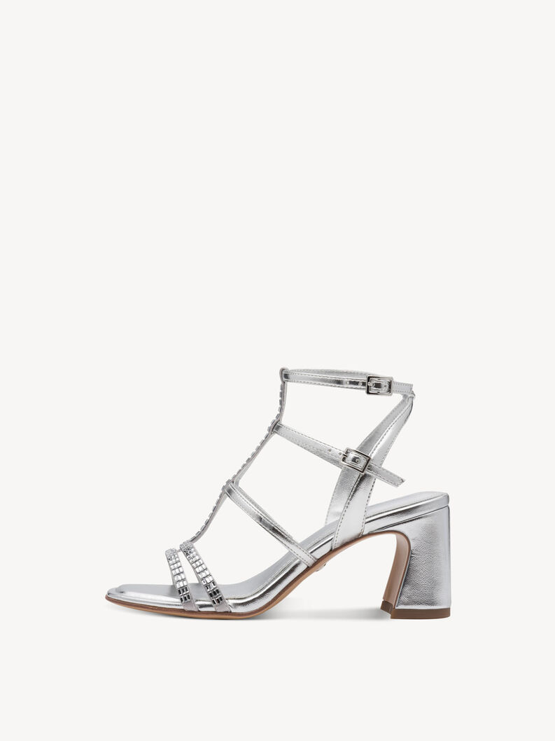 Sandalette - metallic, SILVER, hi-res