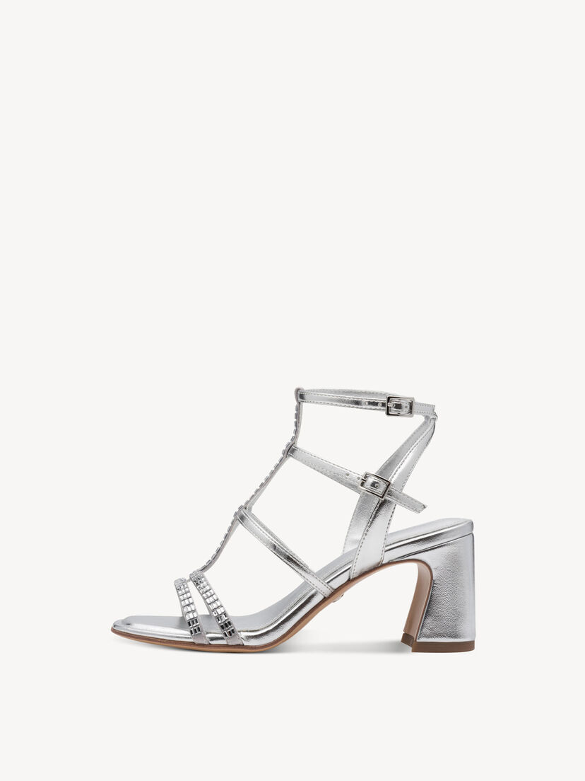 Sandaaltje - metallic, SILVER, hi-res