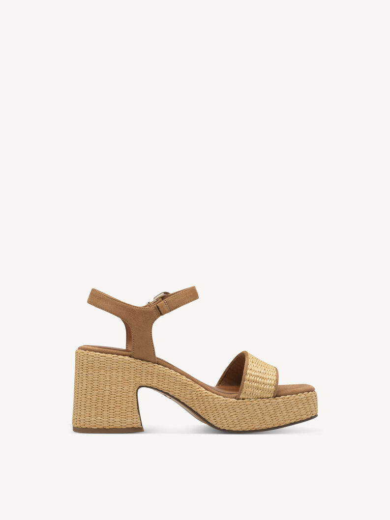Heeled sandal, TAN, hi-res