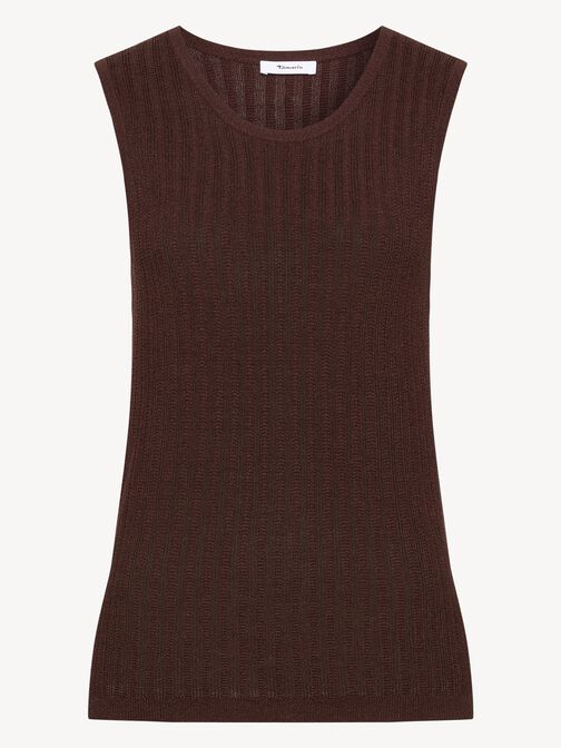 knitted top, Coffee Bean, hi-res