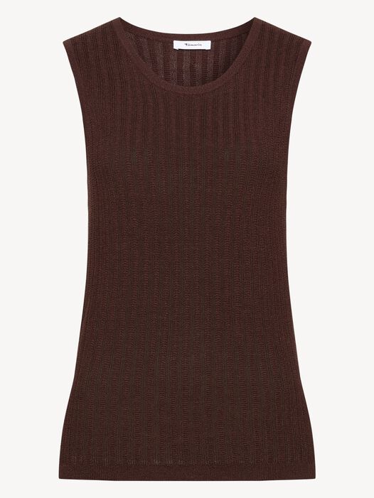 gebreide top, Coffee Bean, hi-res