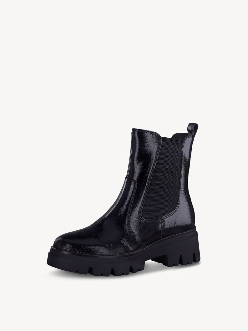 Leather Chelsea boot - black, BLACK PATENT, hi-res