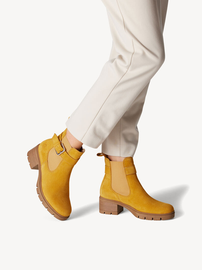 Leder Chelsea Boot - gelb, YELLOW, hi-res