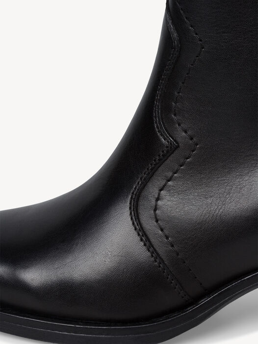 Enkellaarsje, BLACK LEATHER, hi-res