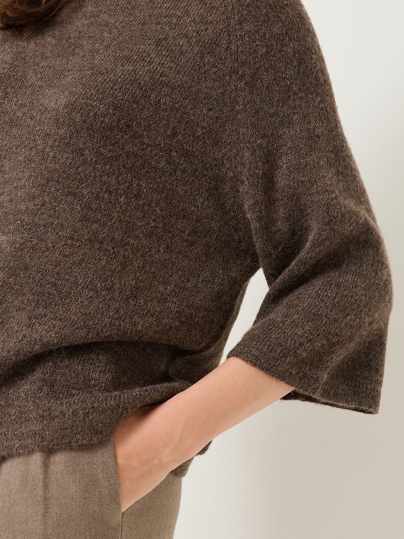 Strickpullover - braun, Mid Brown Melange, hi-res