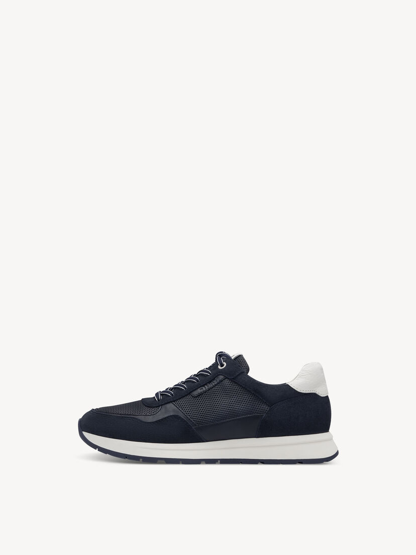 Leren Sneaker - blauw, NAVY, hi-res