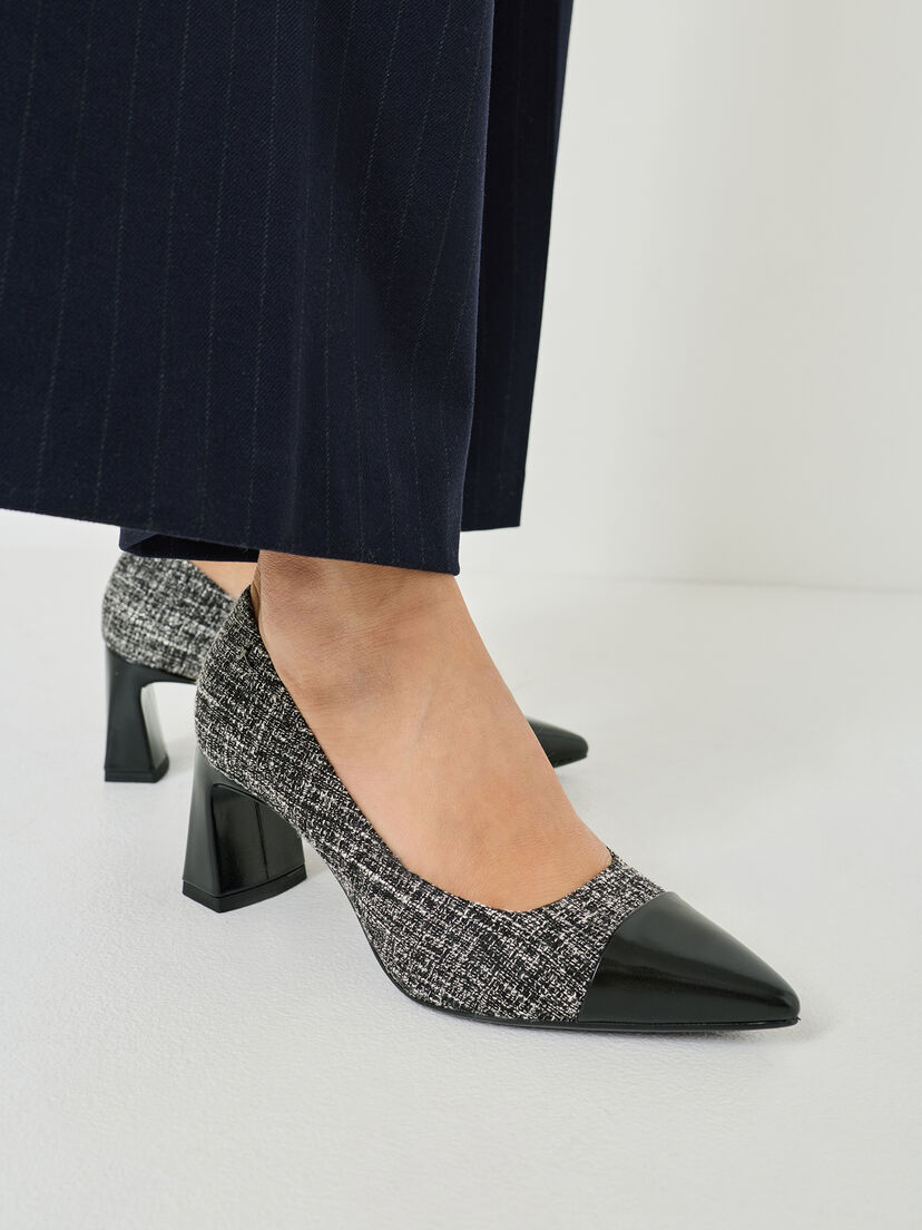 Pumps - zwart, BLACK/WHITE, hi-res