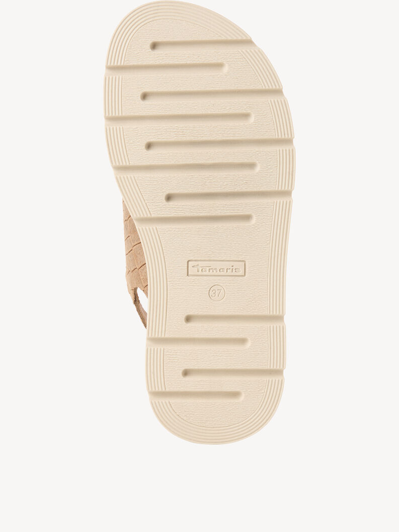 Ledersandalette - braun, BROWN STRUCT., hi-res