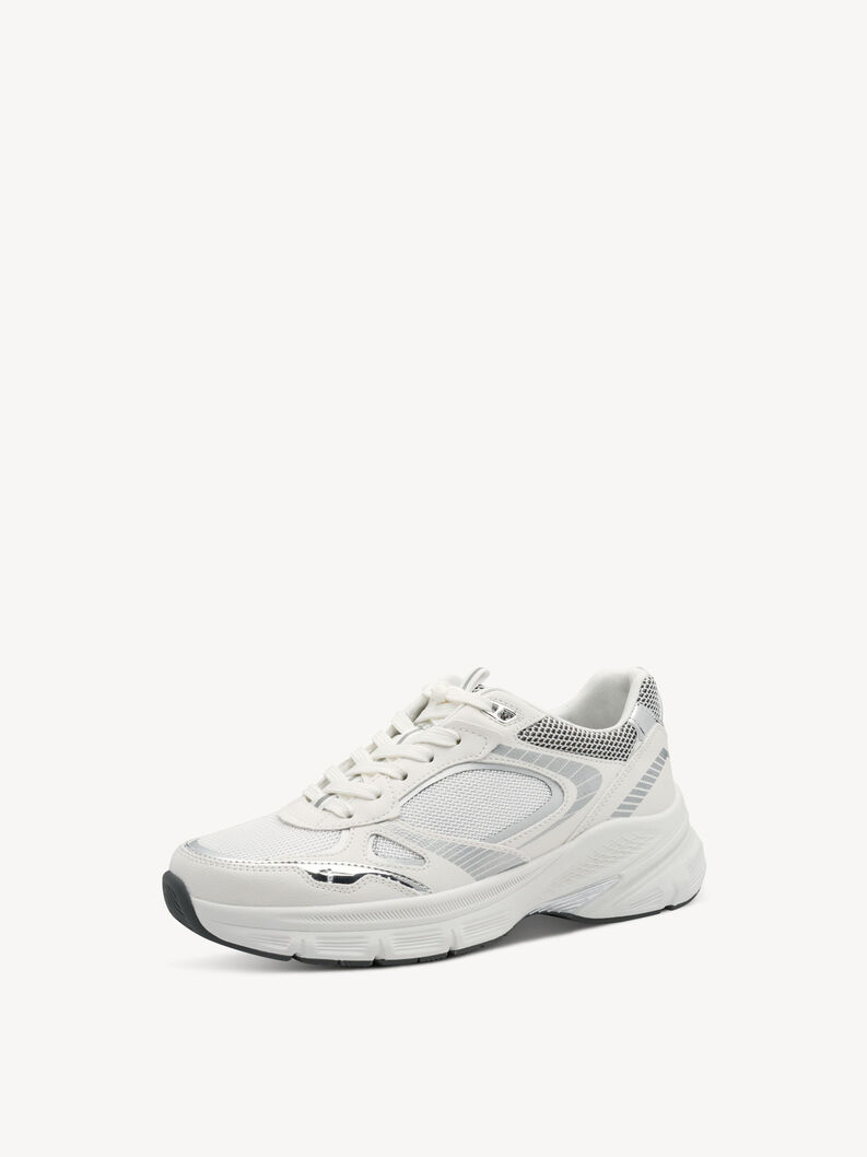 Sneaker - vit, WHITE/SILVER, hi-res