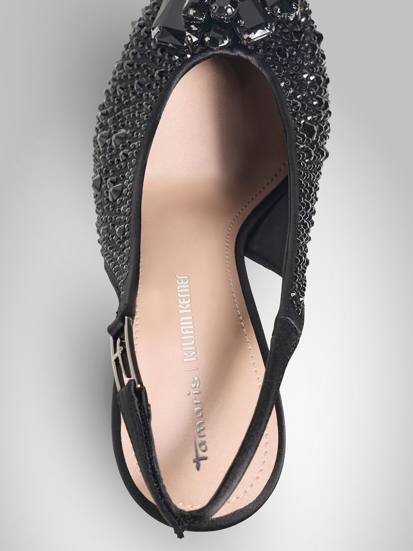 Slingpumps - zwart, BLACK, hi-res