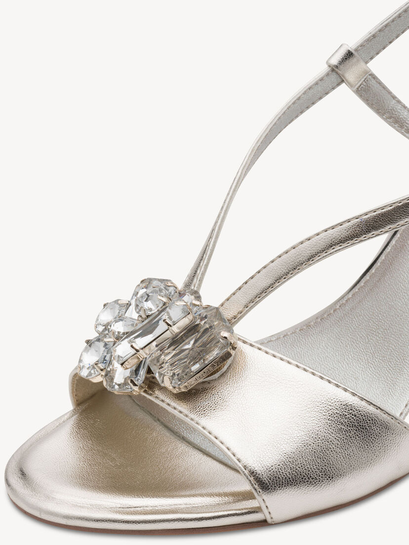 Sandaaltje - metallic, PLATINUM, hi-res