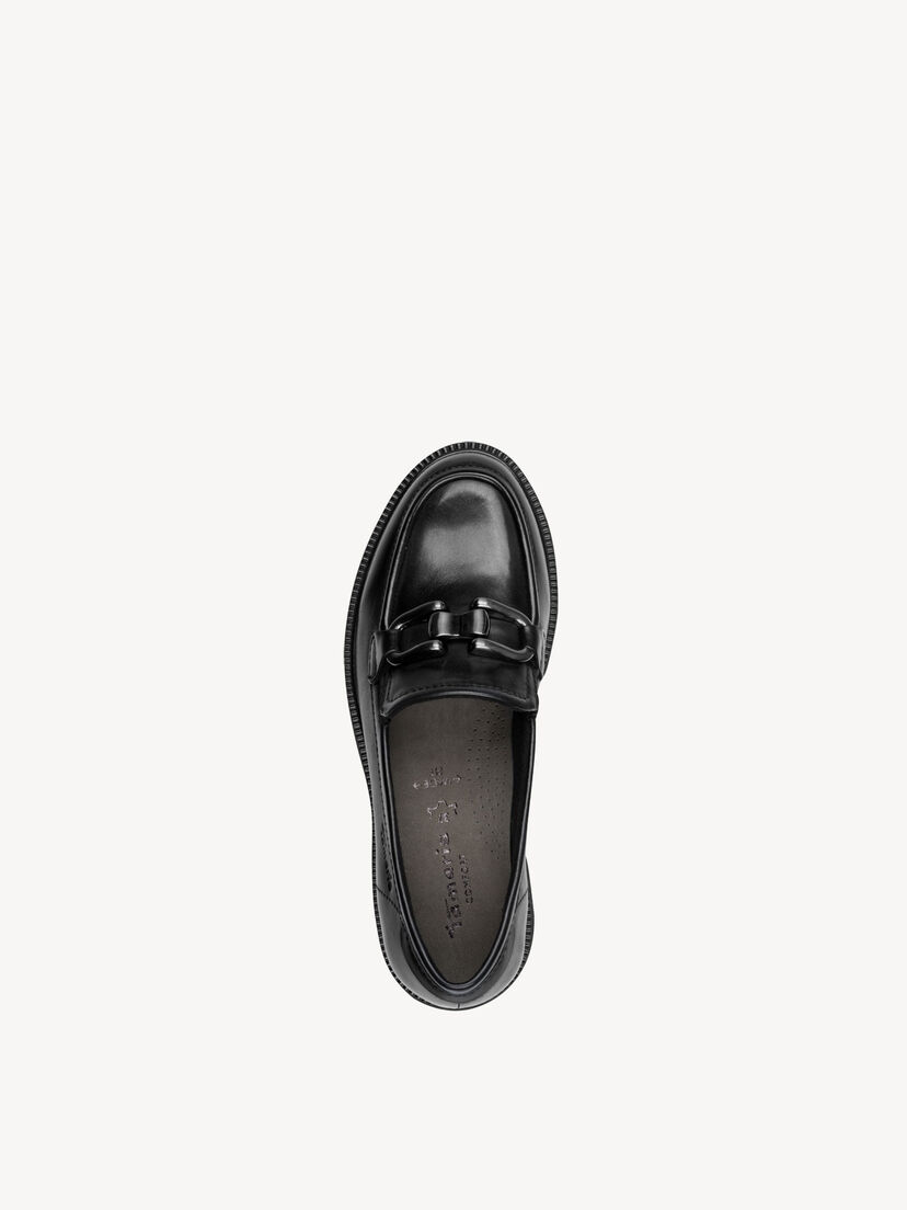 Leren Instappers - zwart, BLACK NAPPA, hi-res