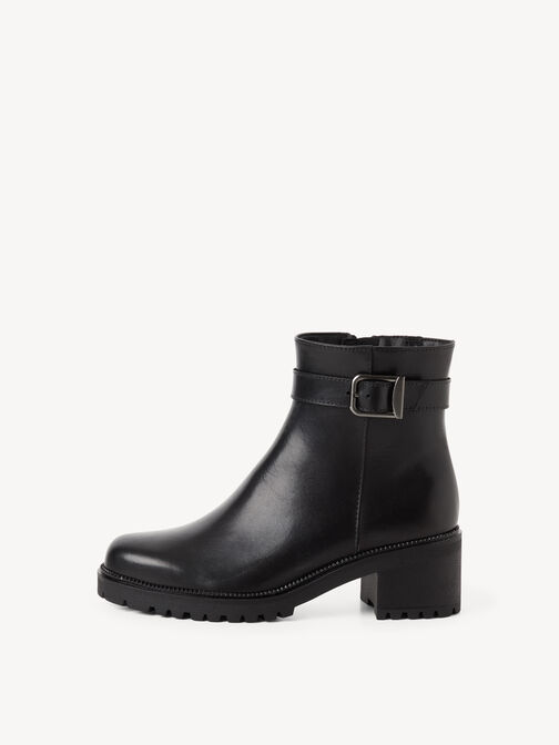 Stiefelette, BLACK LEATHER, hi-res