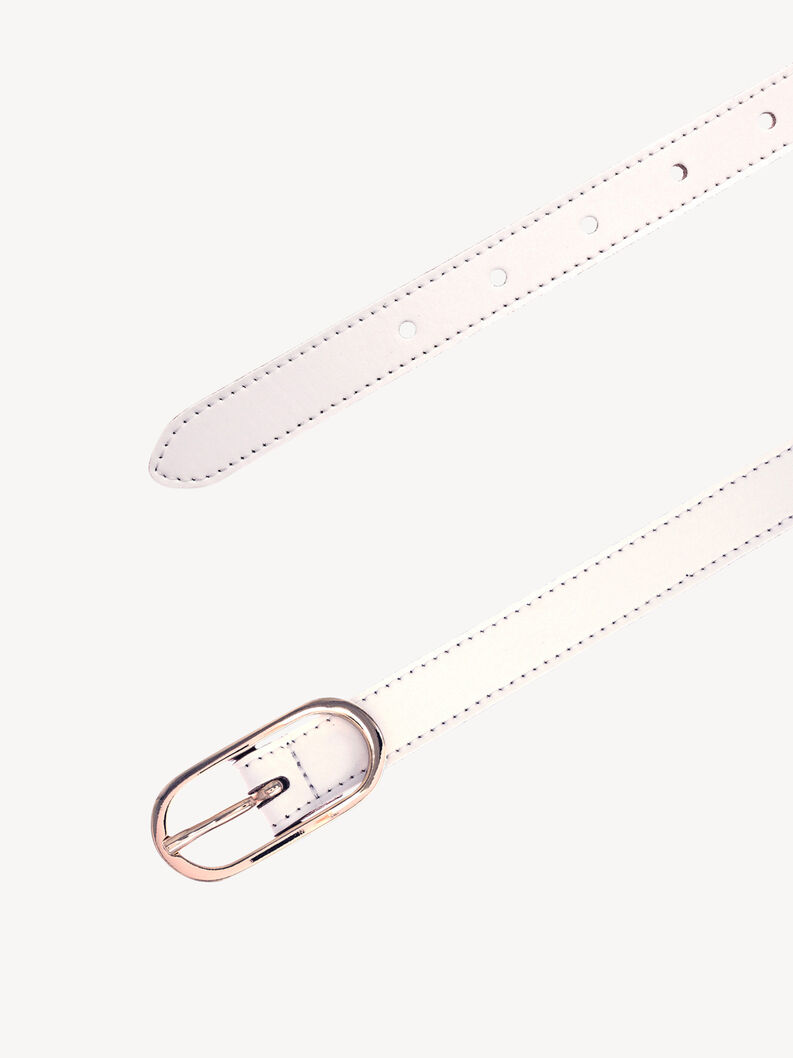 Leather Belt - white, white, hi-res