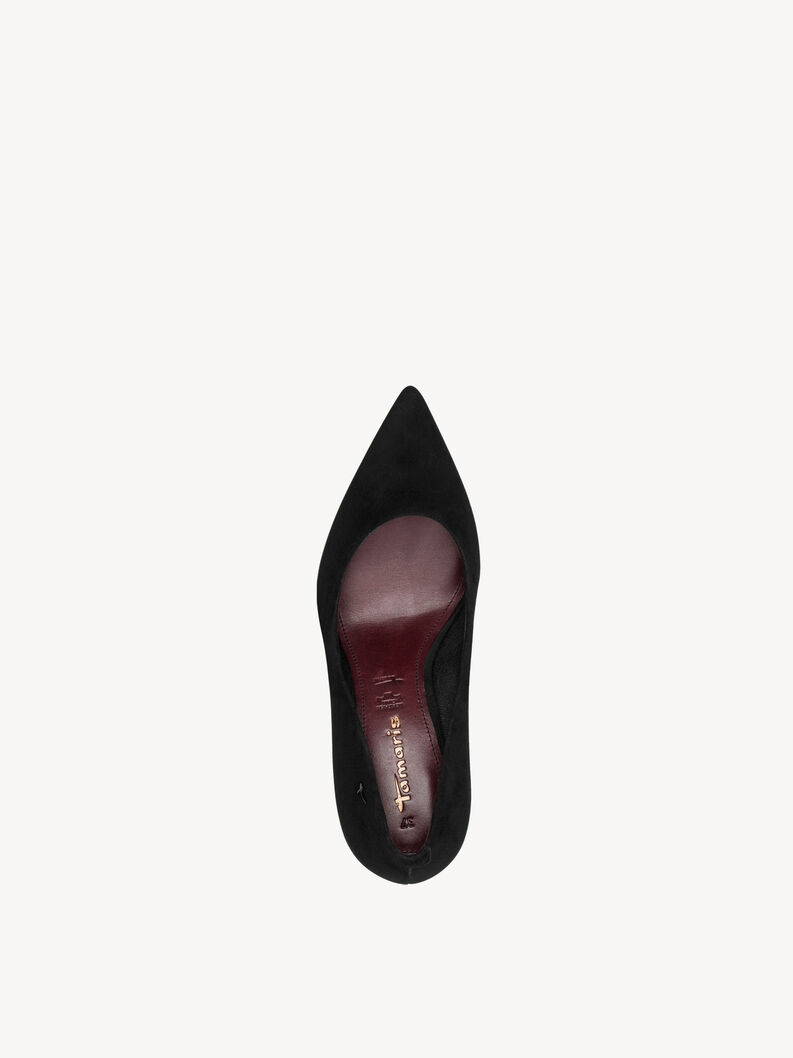 Escarpin en cuir - noir, BLACK, hi-res