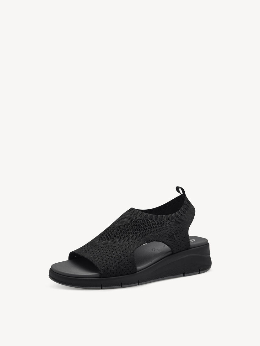 Sandaaltje - zwart, BLACK, hi-res