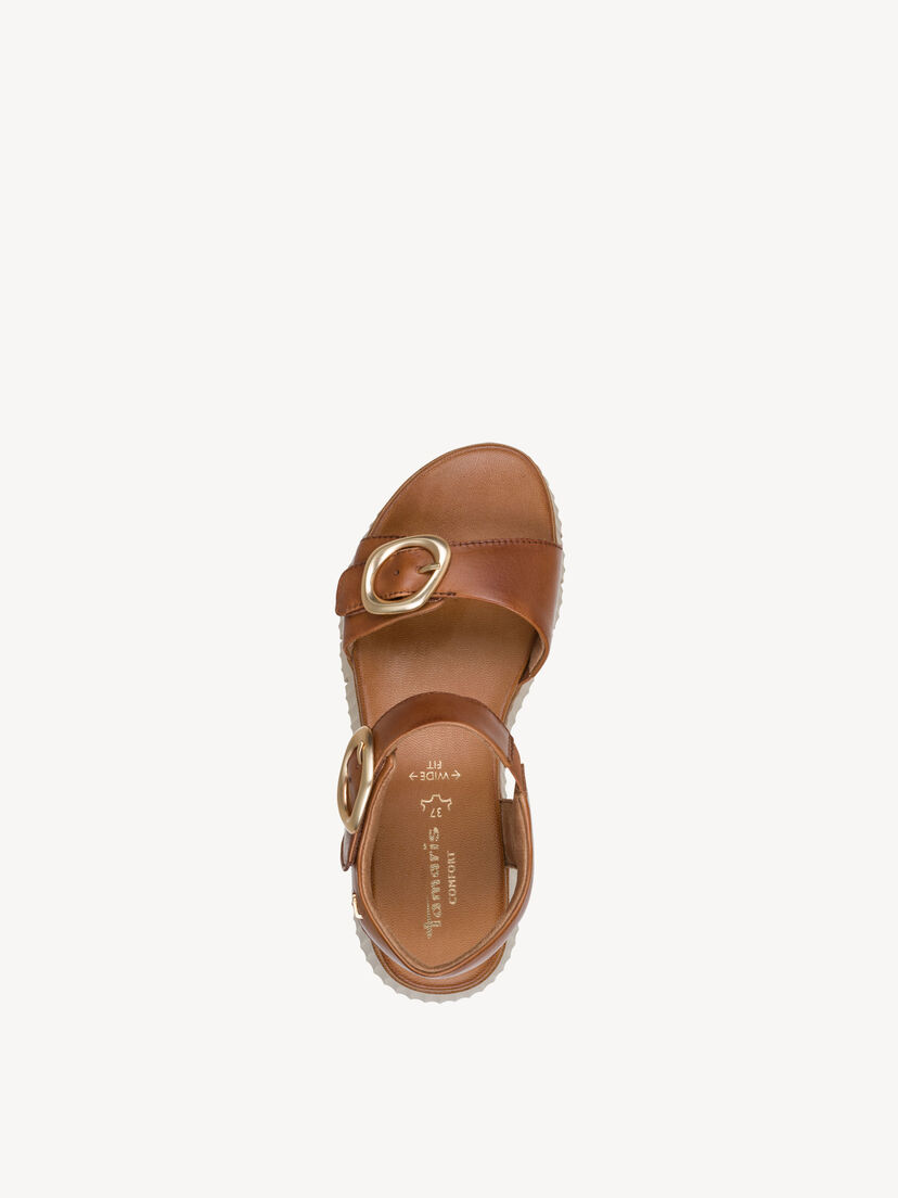 Sandaal, COGNAC NAPPA, hi-res
