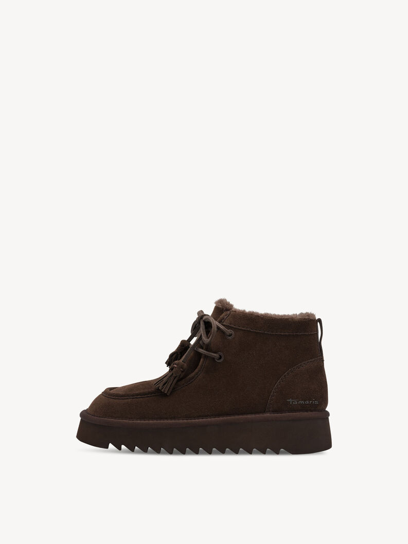 Lederstiefelette - braun Warmfutter, MOCCA, hi-res
