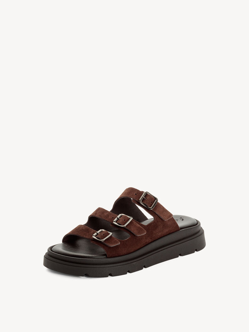 Lederpantolette - braun, MOCCA, hi-res