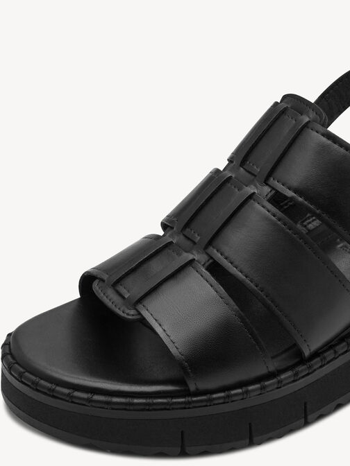 Sandale &agrave; talon, BLACK LEATHER, hi-res