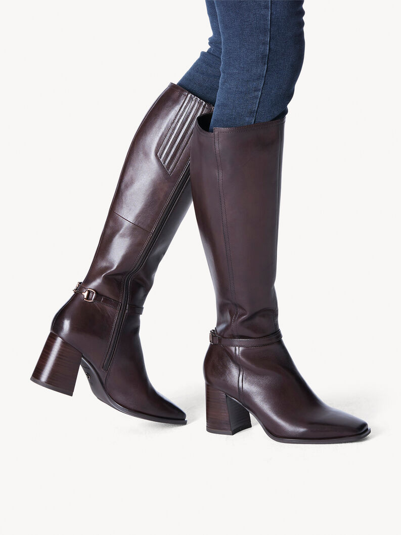 Leather Boots - brown, MAHOGANY, hi-res