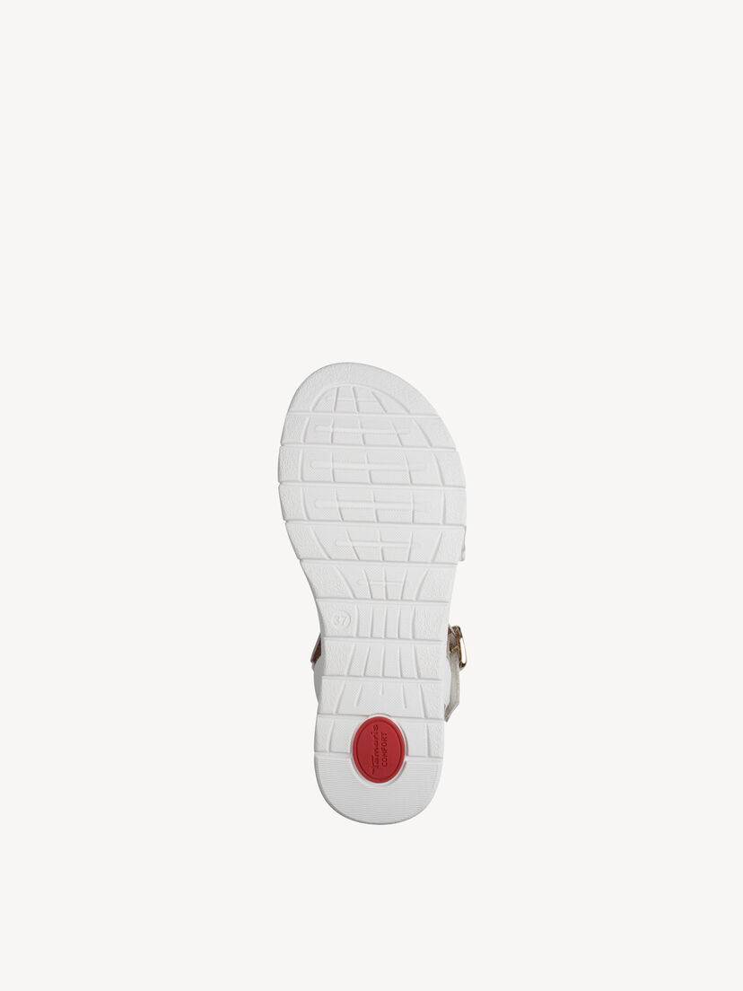 Leren Sandaaltje - wit, WHITE/SILVER, hi-res