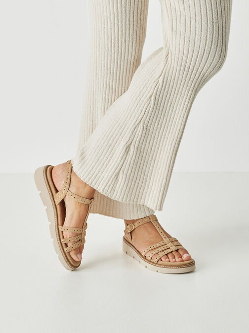 Sandale &agrave; talon, TAN, hi-res