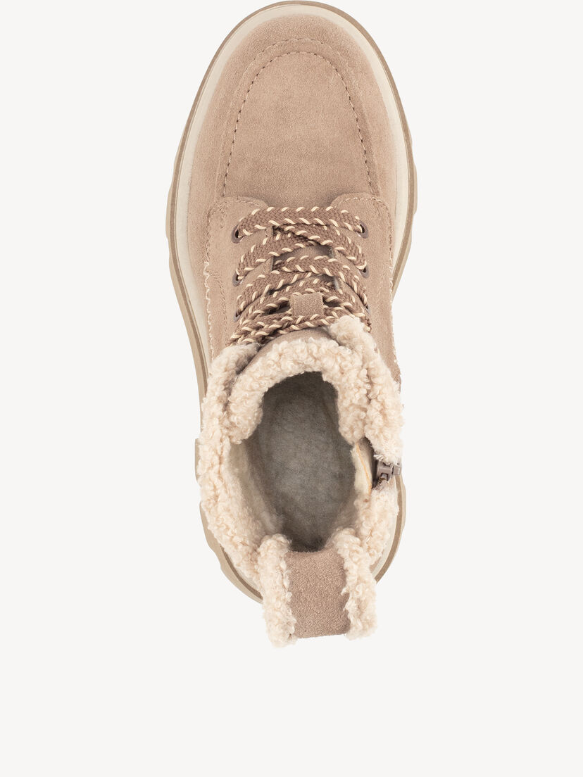 Enkellaarsje - beige warme voering, TAUPE, hi-res