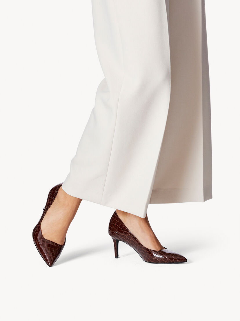 Pumps - bruin, BROWN CROCO, hi-res
