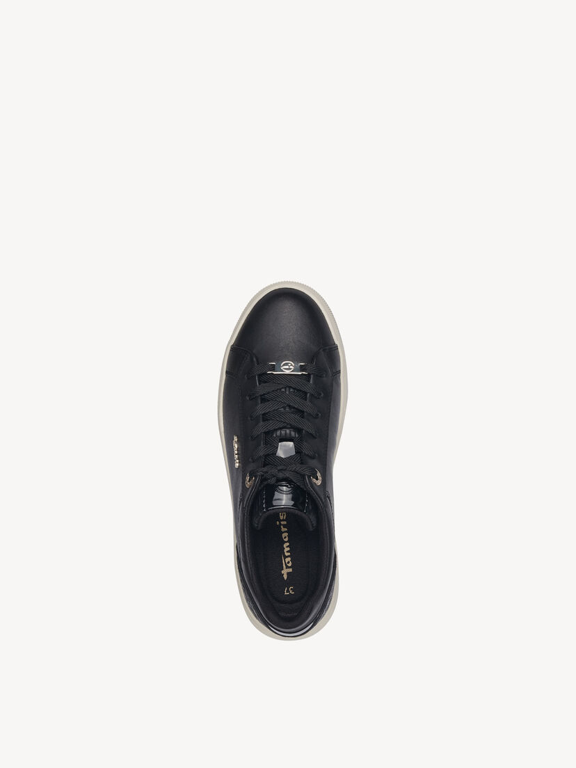 Leren Sneaker - zwart, BLACK, hi-res