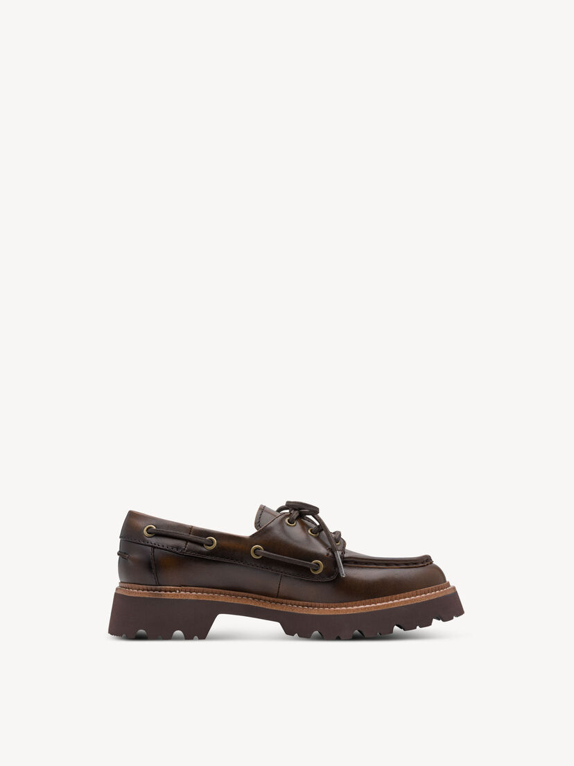 Leren Lage schoen - bruin, MOCCA LEATHER, hi-res