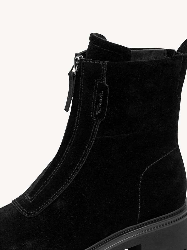 Lederstiefelette - schwarz, BLACK, hi-res